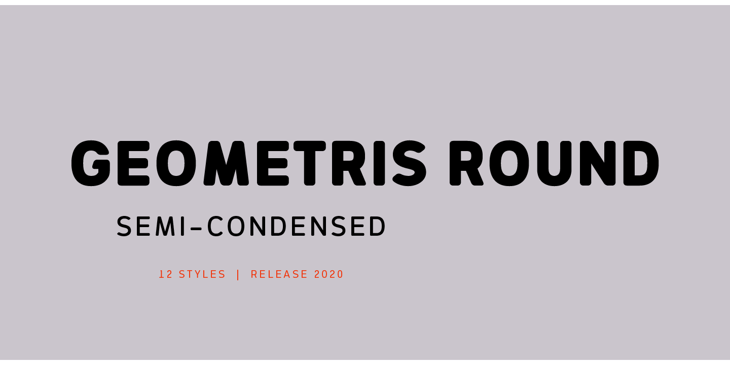 Пример шрифта Geometris Round